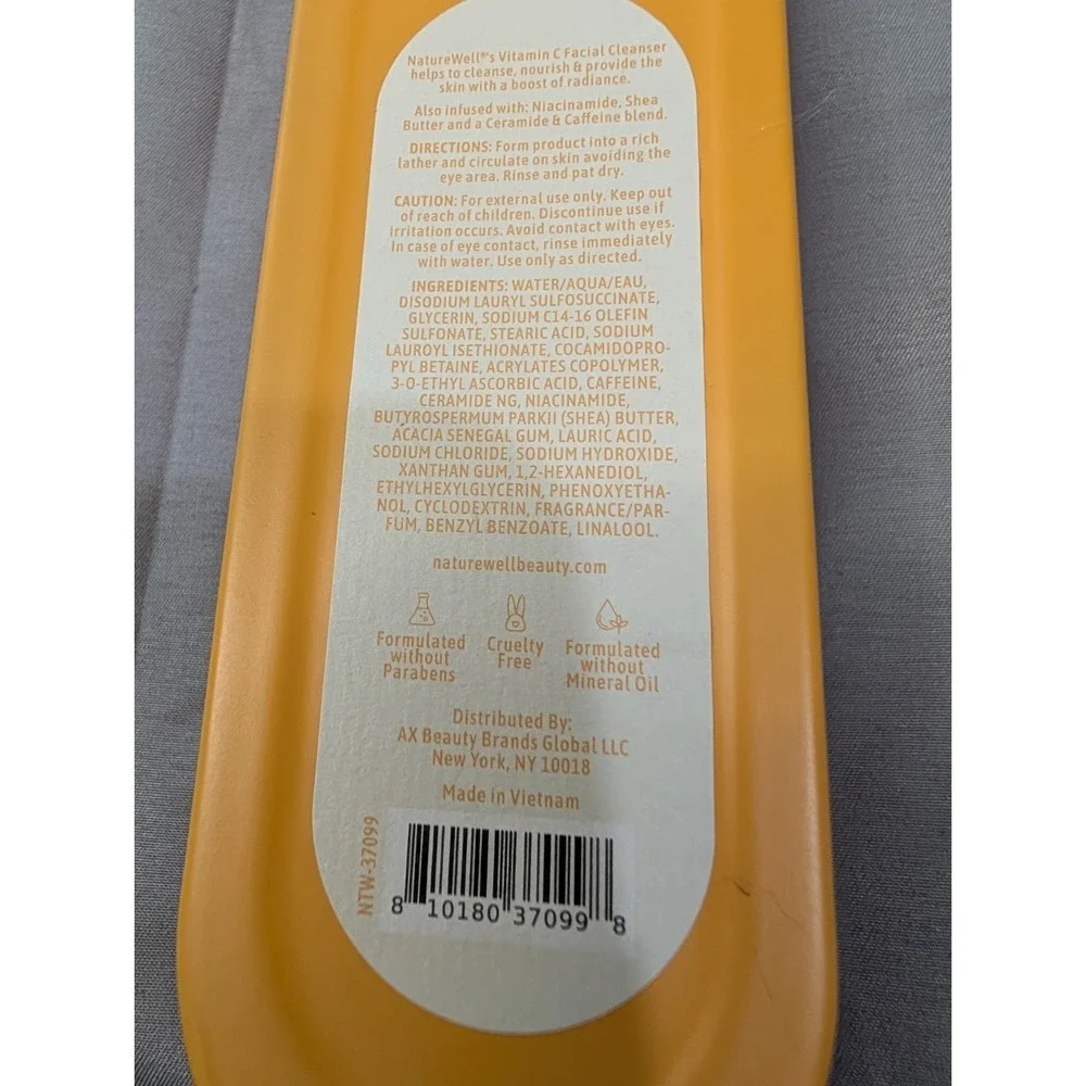 Naturewell Vitamin C Radiance Boost Facial‎ Cleanser 4.05 fl New Without Box